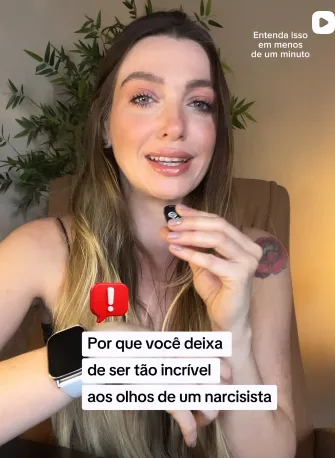 Vídeo de Drielle Alvarenga sobre relações com narcisistas